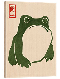 Wood print Grumpy Toad I - Matsumoto Hoji