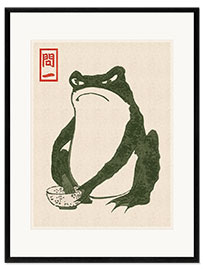 Framed art print Grumpy Toad III - Matsumoto Hoji
