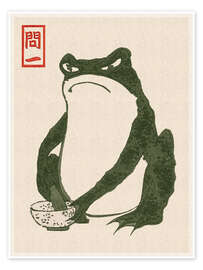 Wall art print Grumpy Toad III - Matsumoto Hoji