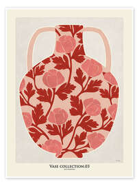 Wall art print Vase of red roses - EL BUEN LIMÓN