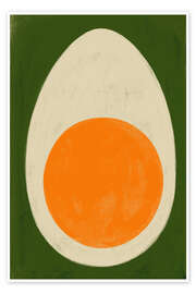 Wall art print Hard Boiled Egg on Green - Marco Marella