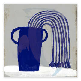 Wall art print Blue Flowers in a Blue Vase III - Marco Marella