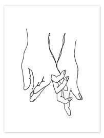 Wall art print Hand in Hand - Mantika Studio