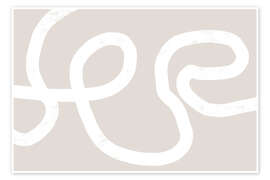 Wall art print Abstract Lines in White I