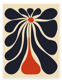 Wall art print Lazy Black Flower - Alisa Galitsyna