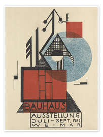 Wall art print Bauhaus Exhibition 1923, Card IX