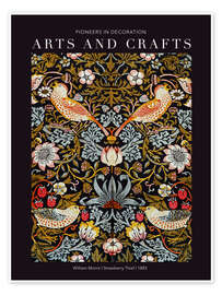 Wall art print Arts and Crafts - Strawberry Thief II - William Morris