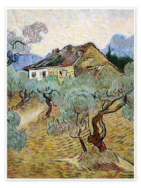 Wall art print The White Cottage Among the Olive Trees, 1889 - Vincent van Gogh