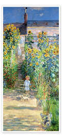 Door poster The Artist's Garden at Vétheuil - Claude Monet