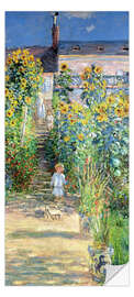 Door sticker The Artist's Garden at Vétheuil - Claude Monet