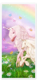 Door poster Unicorn rainbow magic - Dolphins DreamDesign