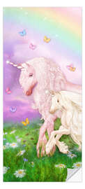 Door sticker Unicorn rainbow magic - Dolphins DreamDesign