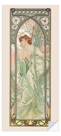 Door sticker The Four Times of the Day - Evening Contemplation - Alfons Mucha