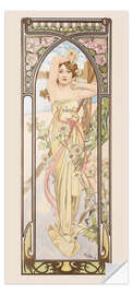 Door sticker The Four Times of the Day - Brightness of Day, 1899 - Alfons Mucha