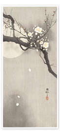 Door poster Plum Blossoms at Night - Ohara Koson