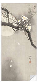 Door sticker Plum Blossoms at Night - Ohara Koson