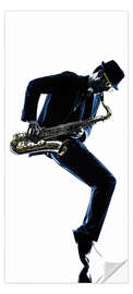Door sticker Jazz saxophone