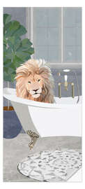 Door sticker Leo takes a Bath - Sarah Manovski