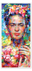 Door poster Frida Kahlo Colourful - Leon Devenice