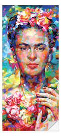 Door sticker Frida Kahlo Colourful - Leon Devenice
