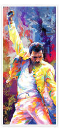 Door poster Freddie Mercury Pop Art Portrait - Leon Devenice