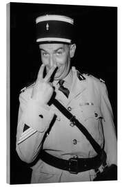 Wood print Louis de Funes, 1971