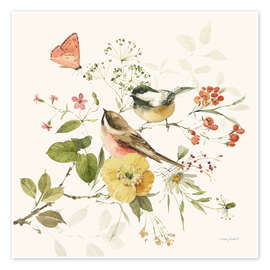 Wall art print Birds on a Branch - Lisa Audit