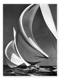 Wall art print Spinakers On Racing Sailboats, 1940
