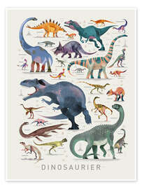 Poster Dinosaurs II (German) - Dieter Braun