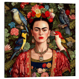 Gallery print Frida Kahlo with Exotic Birds - Mark Ashkenazi