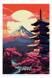 Wall art print Japan Travel Poster - Durro Art