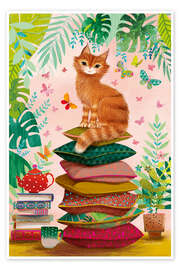 Wall art print Cat Queen - Mila Marquis