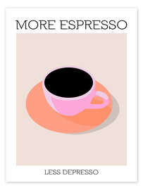 Wall art print More Espresso Less Depresso - bykammille