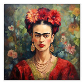 Wall art print Frida Kahlo Vintage - Mark Ashkenazi