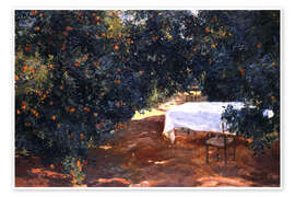 Wall art print The Path in the Orange Grove, Alcira - Joaquín Sorolla y Bastida