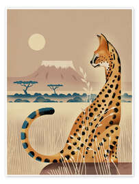 Wall art print Serval - Dieter Braun