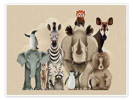 Wall art print Hello Animals - Dieter Braun