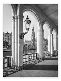 Wall art print Alster Arcades in Hamburg - Jan Christopher Becke