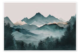 Wall art print Misty Mountains - Andrea Haase
