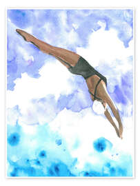 Wall art print Aqua Splash - Sarah Morrissette