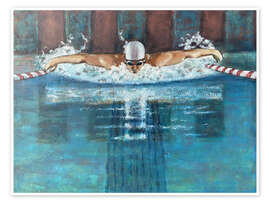 Wall art print Dolphin Swimmer - Sarah Morrissette