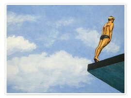 Wall art print Diver on the Edge - Sarah Morrissette