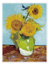 Wall art print Three Sunflowers - Vincent van Gogh