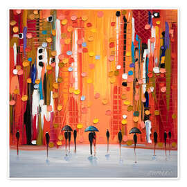 Wall art print Hot Rainy Sunset - Ekaterina Ermilkina