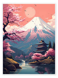 Wall art print Fuji Landscape - Golden Planet Prints