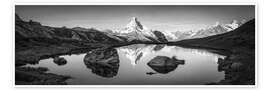 Wall art print Stellisee and Matterhorn Panorama - Jan Christopher Becke