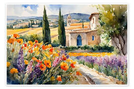 Wall art print Provence Landscape - Mango Art