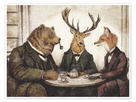 Wall art print Wildlife Teatime - Mike Koubou