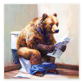 Wall art print Bearly Informed - Leon Devenice