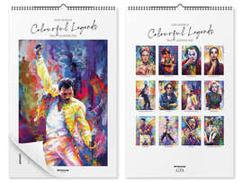 Wall calendar Leon Devenice Calendar - Colourful Legends 2026 - Leon Devenice